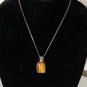 Tiger Eye Pendant Necklace